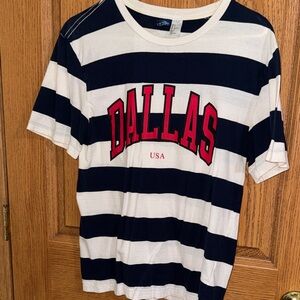 H&M Navy and White Striped Shirt